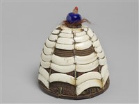 男子珠飾山豬牙籐帽藏品圖，第7張